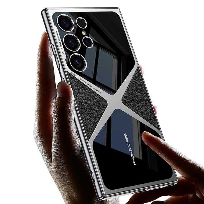 GKK - GKK Samsung Galaxy S23 Ultra Fodral PU Läder - Titanium Black