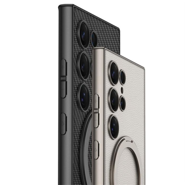 GKK - GKK Samsung Galaxy S23 Ultra Fodral PU + TPU + PC - Grå