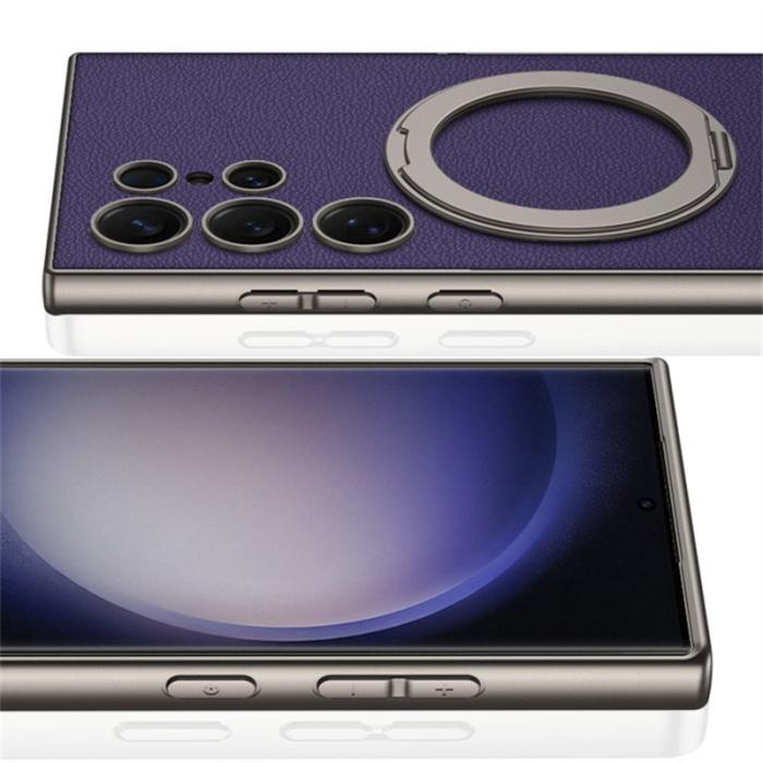 GKK - GKK Samsung Galaxy S23 Ultra Fodral PU + TPU + PC - Titanium Black