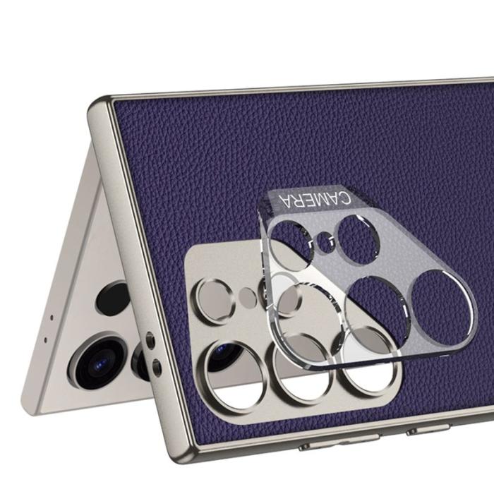 GKK - GKK Samsung Galaxy S23 Ultra Fodral - PU + TPU + PC - Titanium Grey