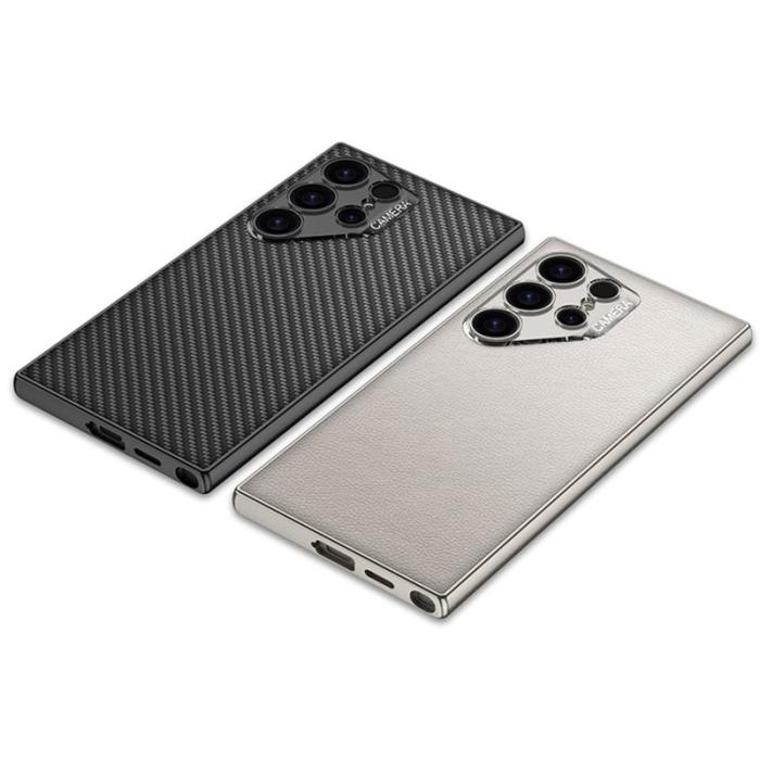 GKK - GKK Samsung Galaxy S23 Ultra Fodral - PU + TPU + PC - Titanium Grey