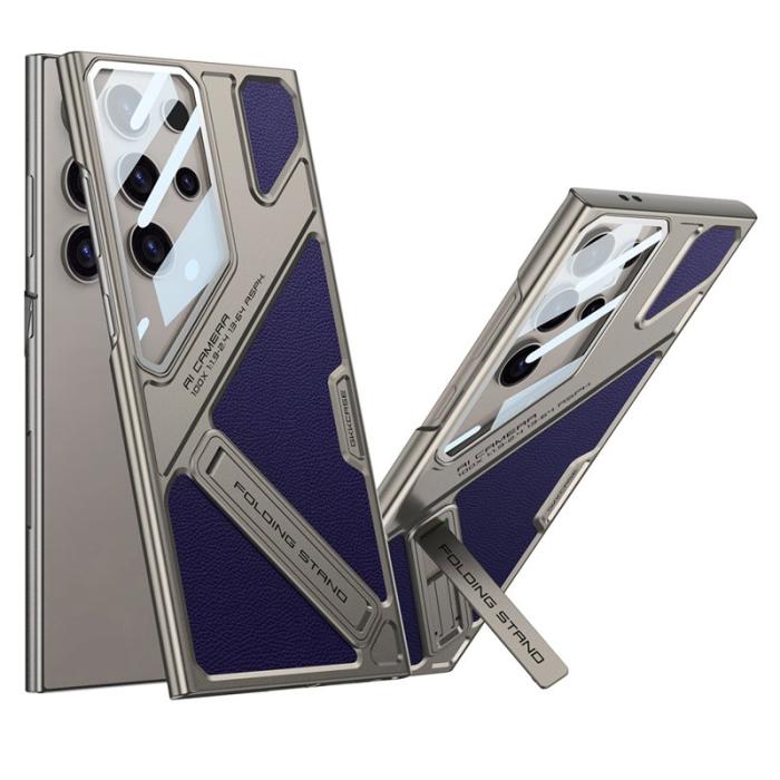 GKK - GKK Samsung Galaxy S23 Ultra Fodral Shockproof PC + PU - Lila