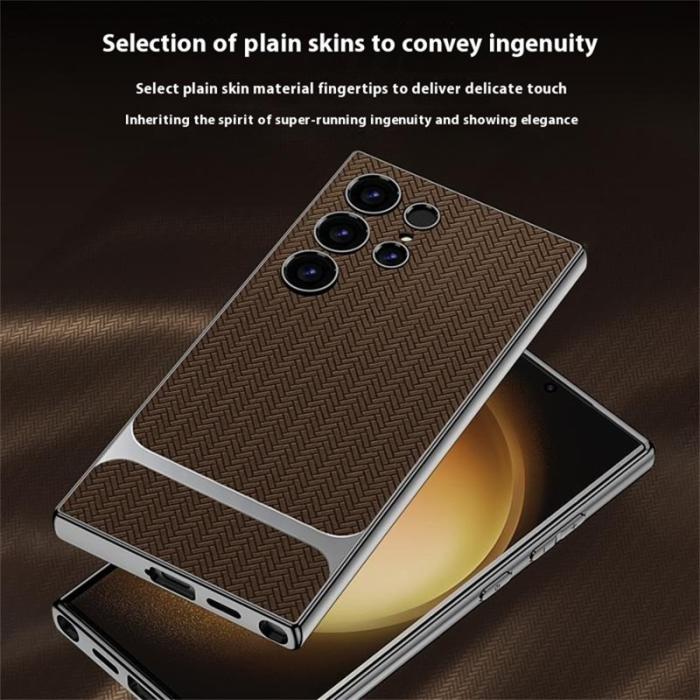 GKK - GKK Samsung Galaxy S23 Ultra Fodral TPU + PC + PU - Grön