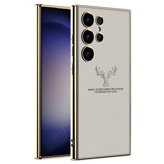 GKK - GKK Samsung Galaxy S23 Ultra Fodral - TPU + PC + PU - Titanium Grey