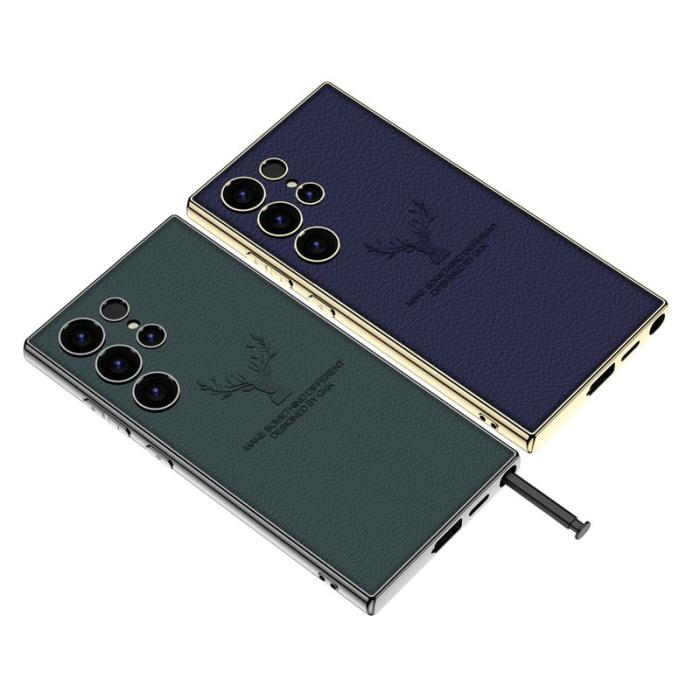 GKK - GKK Samsung Galaxy S23 Ultra Fodral - TPU + PC + PU - Titanium Grey