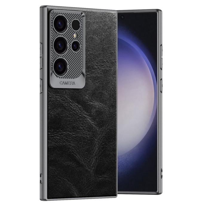 GKK - GKK Samsung Galaxy S23 Ultra Fodral Waxy PU + TPU + PC - Svart