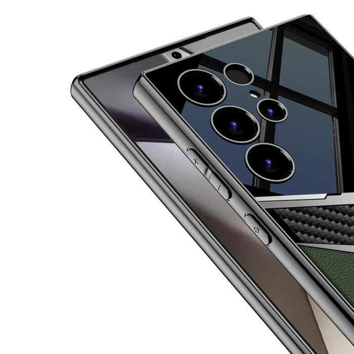 GKK - GKK Samsung Galaxy S24 Ultra Fodral Äkta läder - Röd