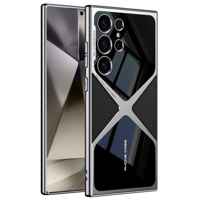 GKK - GKK Samsung Galaxy S24 Ultra Fodral Äkta läder - Titanium Black