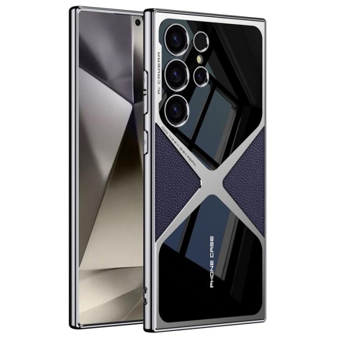 GKK - GKK Samsung Galaxy S24 Ultra Fodral - Äkta läder - Titanium Purple