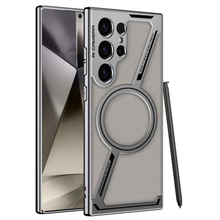 GKK - GKK Samsung Galaxy S24 Ultra Fodral - PC+TPU+PU - Titanium Grey