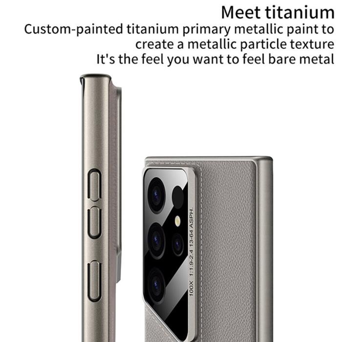 GKK - GKK Samsung Galaxy S24 Ultra Fodral PU - Kolfiber - Svart