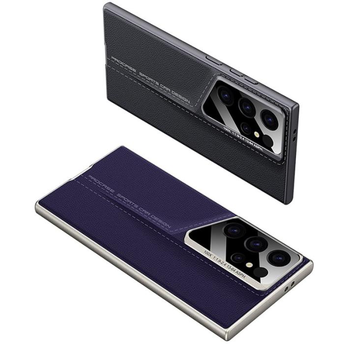 GKK - GKK Samsung Galaxy S24 Ultra Fodral PU - Kolfiber - Svart