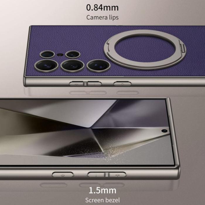 GKK - GKK Samsung Galaxy S24 Ultra Fodral PU + TPU + PC - Kolfiber - Svart