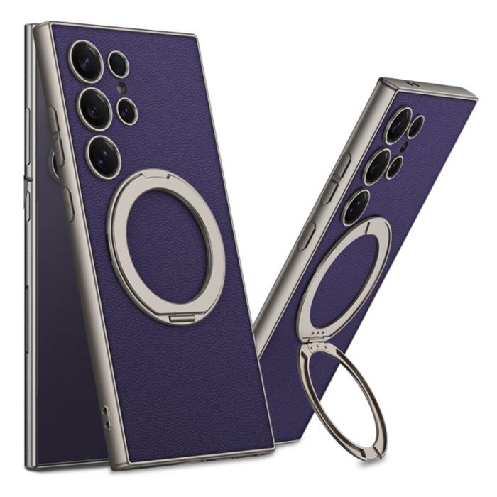 GKK - GKK Samsung Galaxy S24 Ultra Fodral PU + TPU + PC - Lila