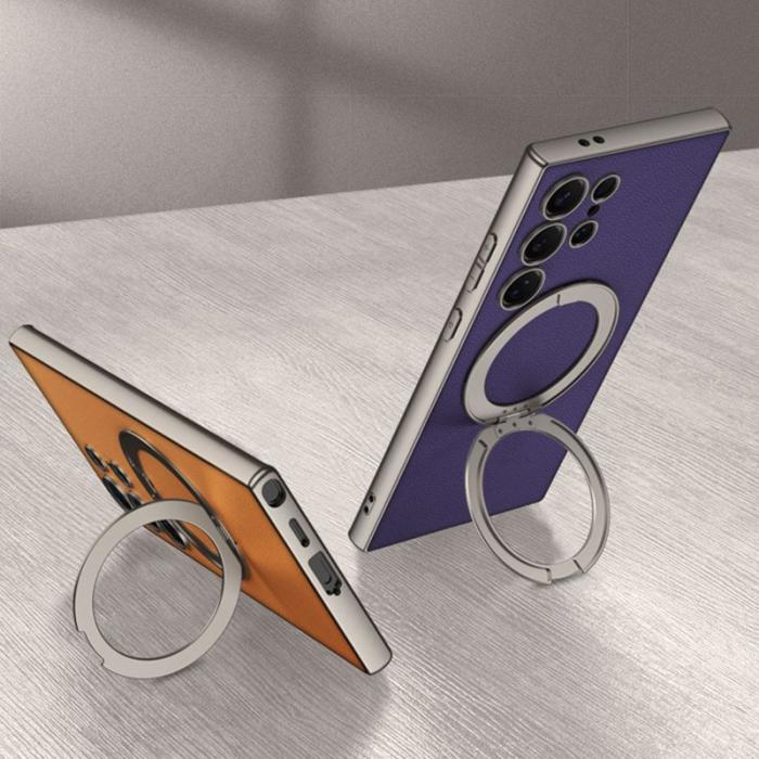 GKK - GKK Samsung Galaxy S24 Ultra Fodral PU + TPU + PC - Lila