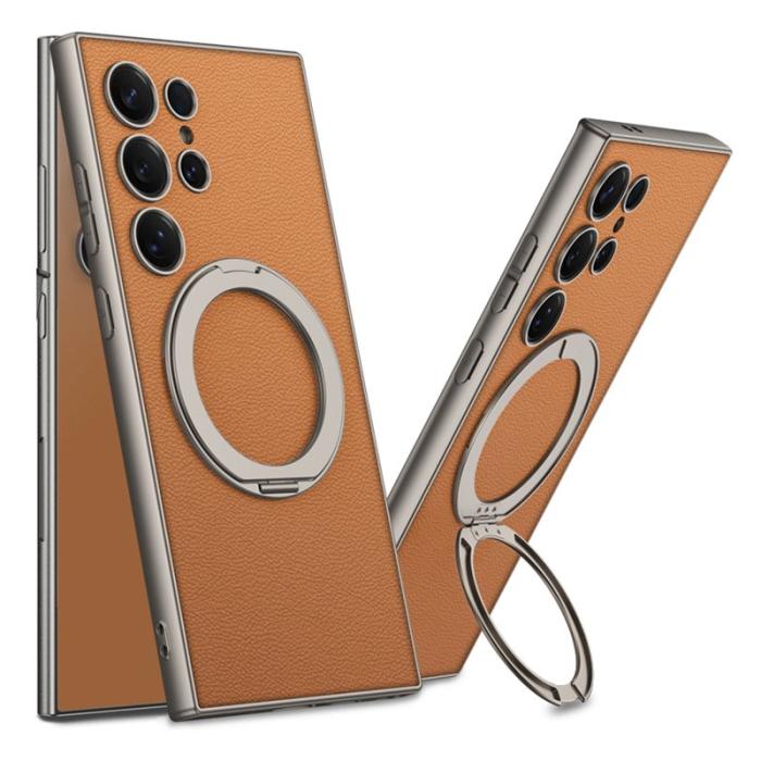 GKK - GKK Samsung Galaxy S24 Ultra Fodral - PU + TPU + PC - Orange