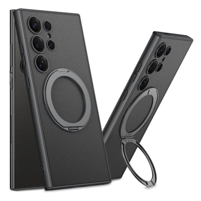 GKK - GKK Samsung Galaxy S24 Ultra Fodral PU TPU PC - Svart