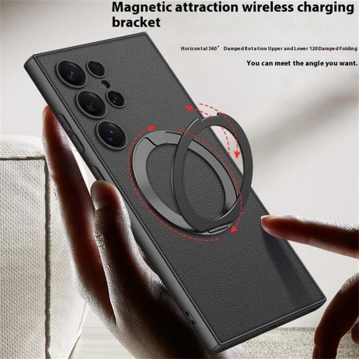 GKK - GKK Samsung Galaxy S24 Ultra Fodral PU + TPU + PC - Titanium Black