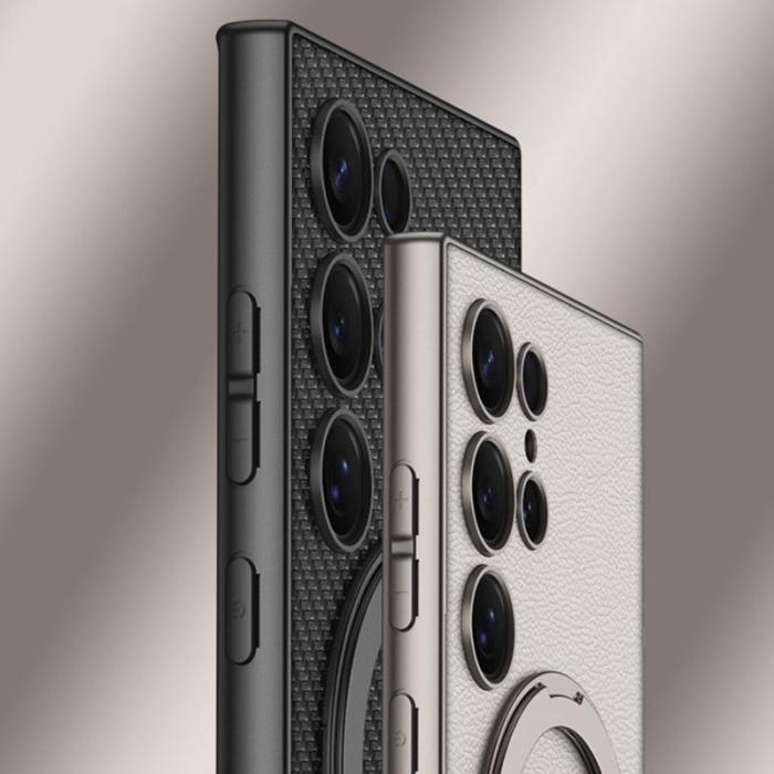 GKK - GKK Samsung Galaxy S24 Ultra Fodral PU + TPU + PC - Titanium Black