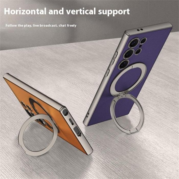 GKK - GKK Samsung Galaxy S24 Ultra Fodral PU + TPU + PC - Titanium Black