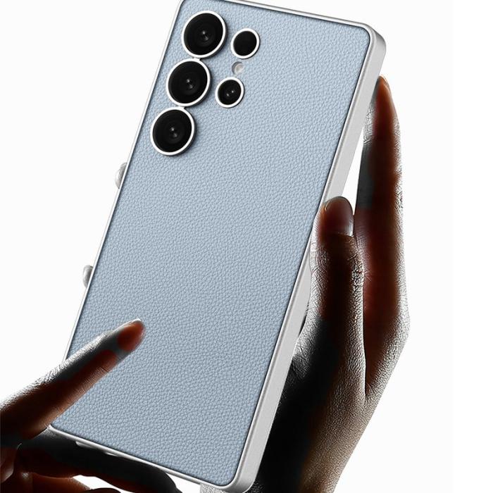 GKK - GKK Samsung Galaxy S24 Ultra Fodral - PU + TPU + PC - Titanium Blue