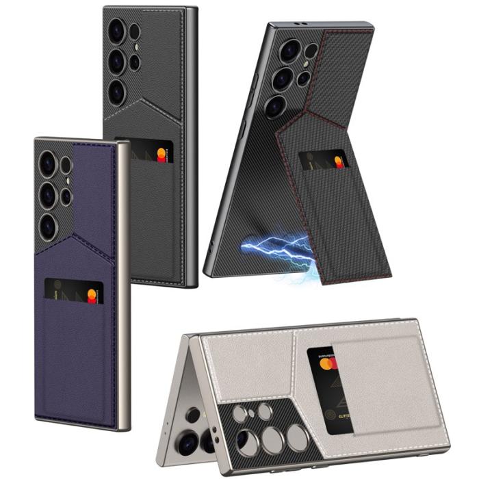GKK - GKK Samsung Galaxy S24 Ultra Fodral Rotbart Kortfack - Lila