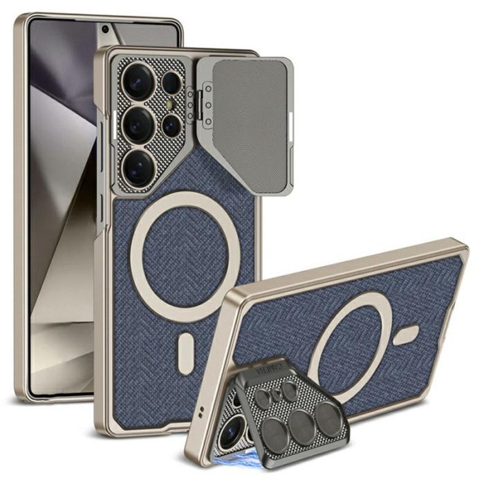 GKK - GKK Samsung Galaxy S24 Ultra Fodral Skin-Touch PU Läder - Blå