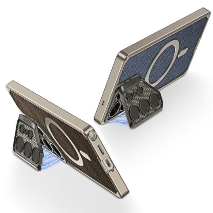 GKK - GKK Samsung Galaxy S24 Ultra Fodral Skin-Touch PU Läder - Blå