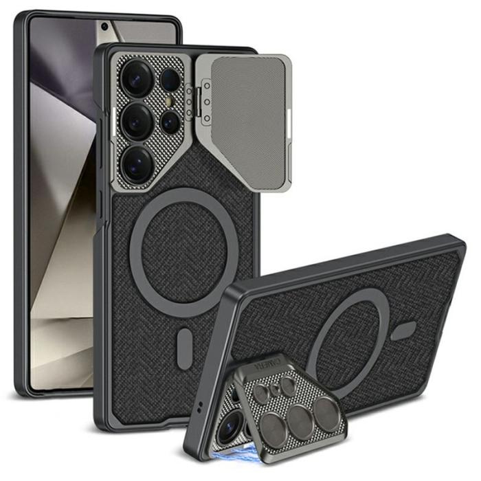 GKK - GKK Samsung Galaxy S24 Ultra Fodral Skin-Touch PU Läder - Svart