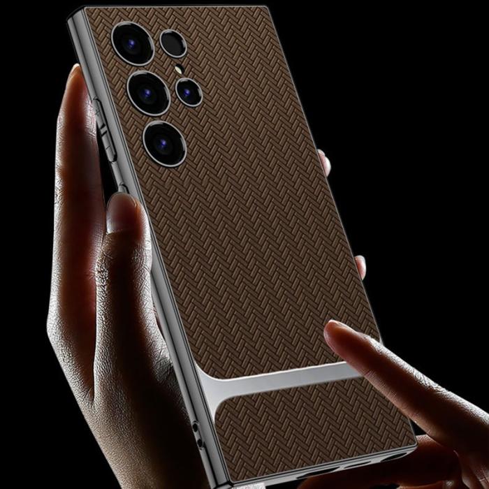 GKK - GKK Samsung Galaxy S24 Ultra Fodral - TPU + PC + PU - Grå