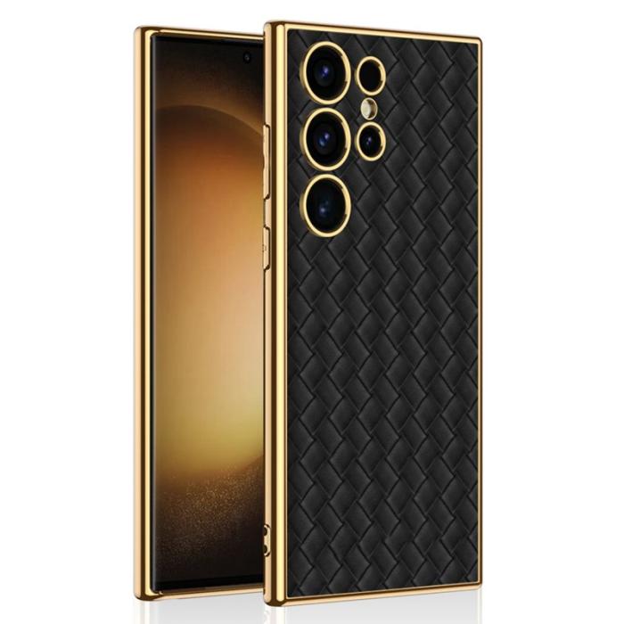 GKK - GKK Samsung Galaxy S24 Ultra Skal Äkta läder - Svart