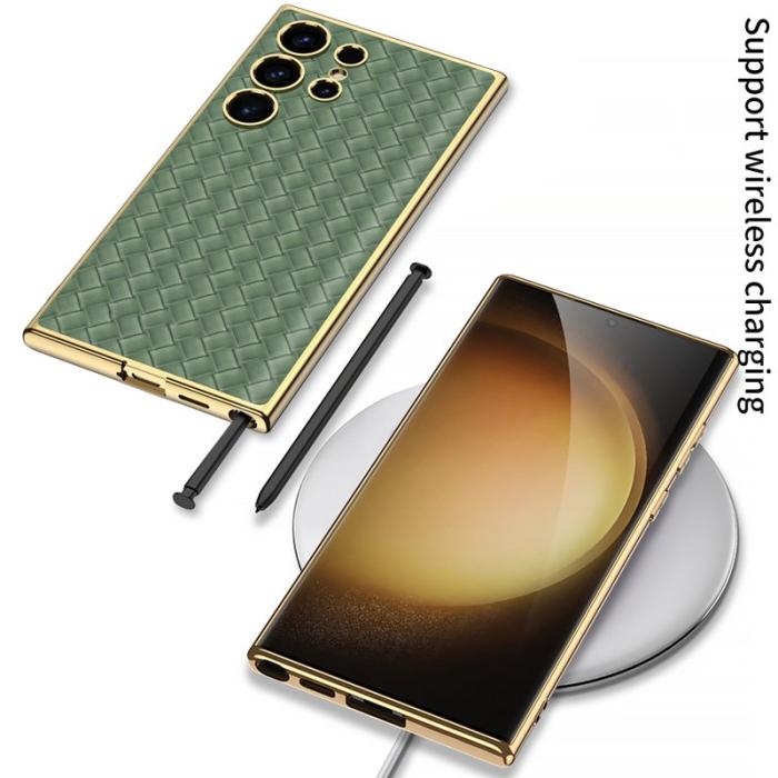 GKK - GKK Samsung Galaxy S24 Ultra Skal Äkta läder - Svart