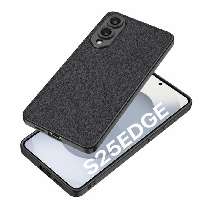 GKK - GKK Samsung Galaxy S25 Edge Fodral Hybrid PU - Kolfiber - Svart