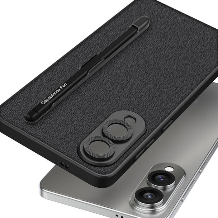 GKK - GKK Samsung Galaxy S25 Edge Fodral - PU + TPU + PC - Lila