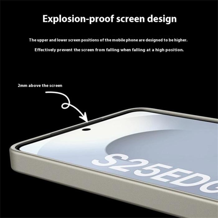 GKK - GKK Samsung Galaxy S25 Edge Fodral Skin Touch AG PC+TPU - Grå