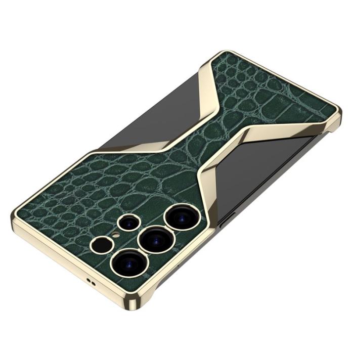 GKK - GKK Samsung Galaxy S25 Ultra Fodral Crocodile Textur - Svart