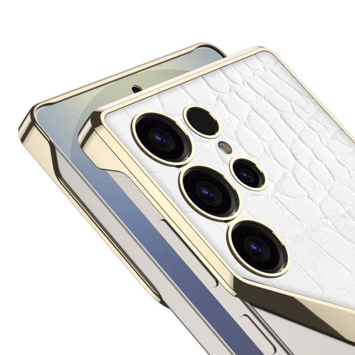 GKK - GKK Samsung Galaxy S25 Ultra Fodral Crocodile Textur - Svart