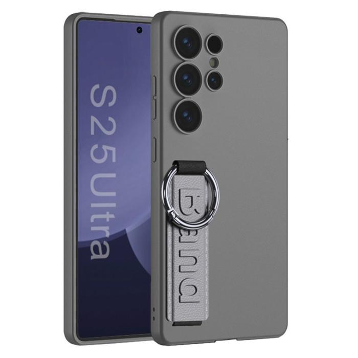 GKK - GKK Samsung Galaxy S25 Ultra Fodral - Hård PC med Silikonband - Grå