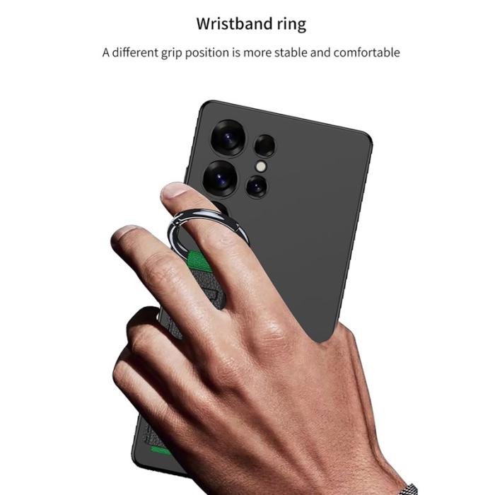 GKK - GKK Samsung Galaxy S25 Ultra Fodral - Hård PC med Silikonband - Grå