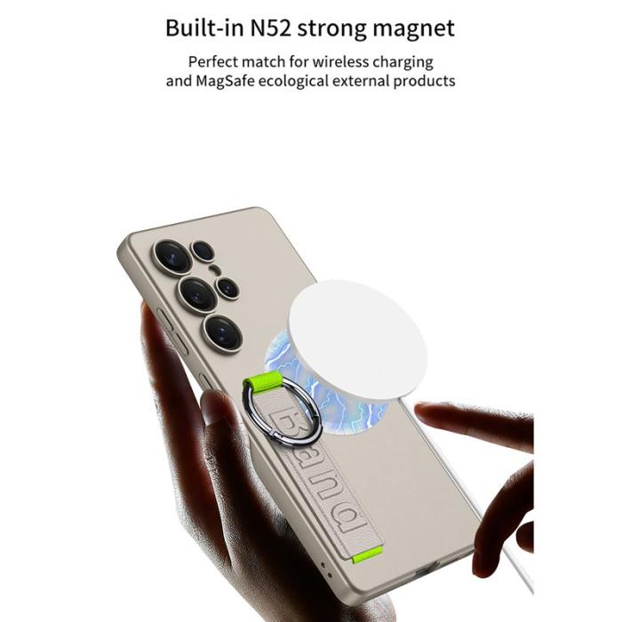 GKK - GKK Samsung Galaxy S25 Ultra Fodral - Hård PC med Silikonband - Grå