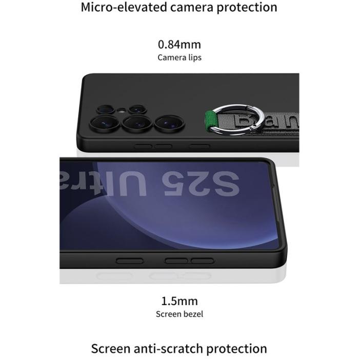 GKK - GKK Samsung Galaxy S25 Ultra Fodral - Hård PC med Silikonband - Grå