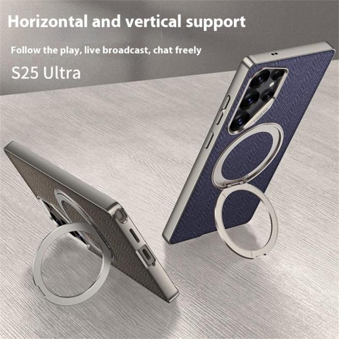 GKK - GKK Samsung Galaxy S25 Ultra Fodral - Magnetiskt PC + TPU - Brun