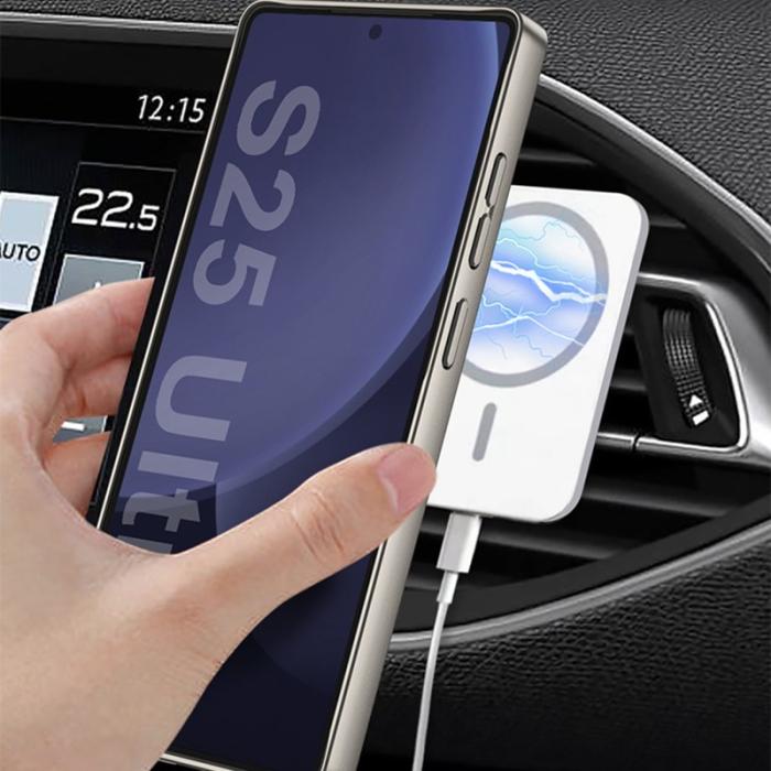 GKK - GKK Samsung Galaxy S25 Ultra Fodral - Magnetiskt PC + TPU - Brun