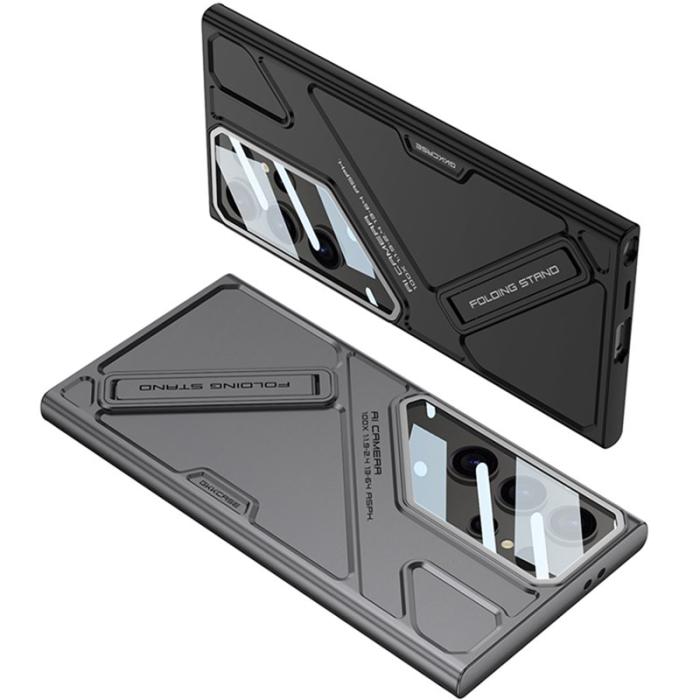 GKK - GKK Samsung Galaxy S25 Ultra Fodral Mecha Style - Grå