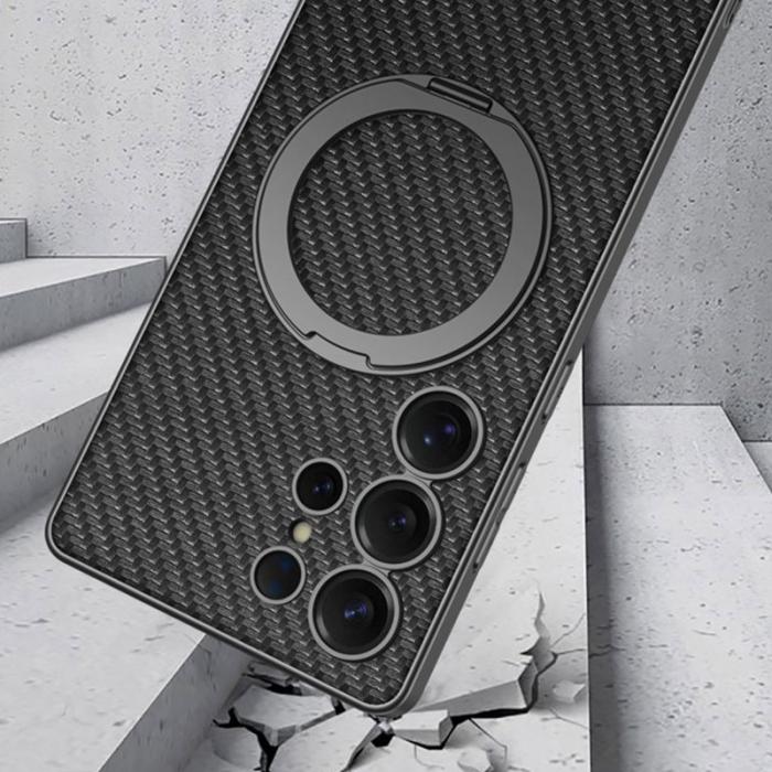 GKK - GKK Samsung Galaxy S25 Ultra Fodral PU + TPU + PC - Titanium Black