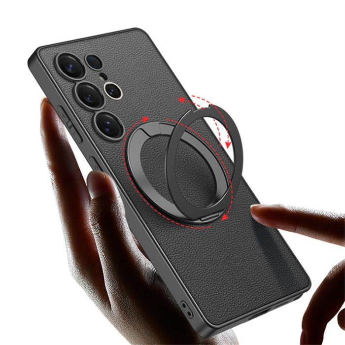 GKK - GKK Samsung Galaxy S25 Ultra Fodral PU + TPU + PC - Titanium Black