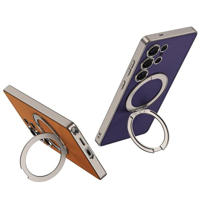 GKK - GKK Samsung Galaxy S25 Ultra Fodral PU + TPU + PC - Titanium Black