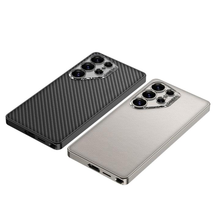 GKK - GKK Samsung Galaxy S25 Ultra Fodral PU + TPU + PC - Titanium Grey