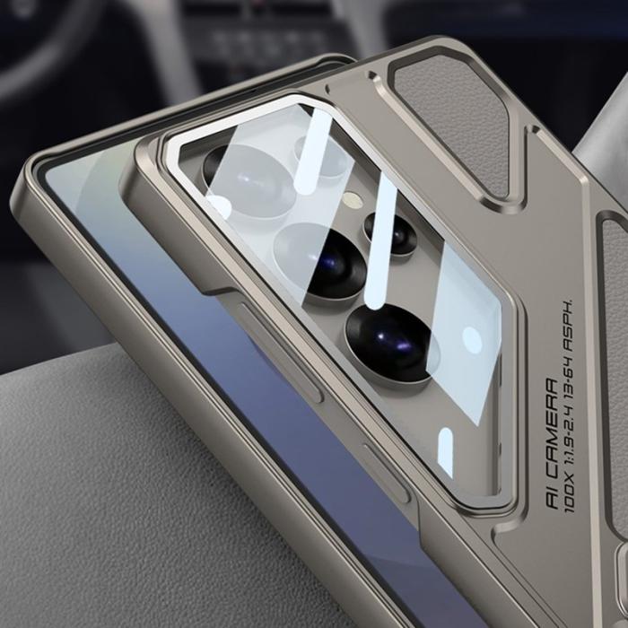 GKK - GKK Samsung Galaxy S25 Ultra Fodral Shockproof PC + PU - Svart