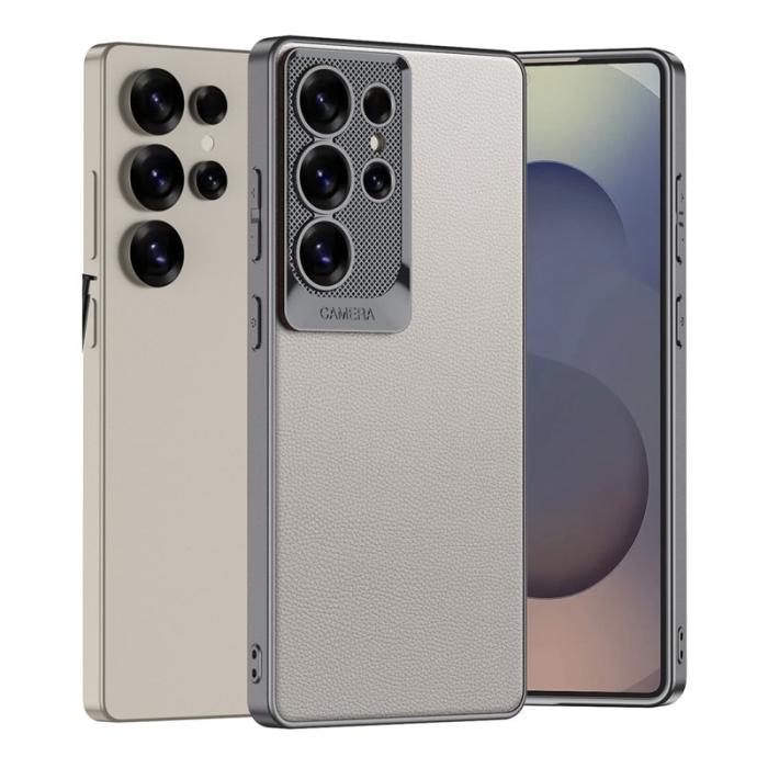 GKK - GKK Samsung Galaxy S25 Ultra Fodral Shockproof PU + TPU - Grå